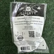 Liberty Rustic Farmhouse 3.07 in. Flat Black Single Prong Hook
