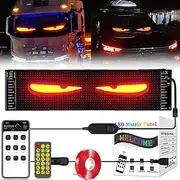 LED Eyes for Truck and Car, Smart Colourful Devil Eyes Light, Large Programmable Flex LED Display, DIY Car Dynamic LED, Soft Screen Eye Lamp for Store Party Bar Hotel 120x595mm