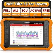 2025 LAUNCH Creader Elite V2.0 fit for Toyota Lexus Bi-Directional Scan Tool, Full System OBD2 Scanner, All Reset Service Code Reader, AUTOVIN, ECU Coding, Battery Registration, Lifetime Free Update
