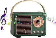 Retro Blue-Tooth Speaker - Vintage FM Radio,Retro Decor Vintage Radio, Old Fashion Style for Kitchen Desk Party Kuitgh
