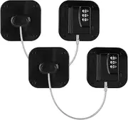 2pcs Digital Password Fridge Lock for Children Safety Refrigerator Door Locks,Child Adhesive Safety Window Lock Kids Adults Security Cabinet Lock for Freezer Cupboard,Drawer,Fridge Door Black
