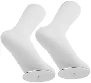 COSMEVIVI 2pcs Sock Model Mannequin Foot Display Seamless Lightweight Vinyl Female Form for Retail Stores and Clothing Shops for Showcasing Socks and Accessories