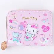 Hello Kitty Wallet Gold Zipper Charm Purse Kids Coin Pouch Coin Purse for Girl