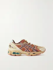[Asics] Asics - Ub5-s Gel-nimbus 9 Faux Leather-trimmed Mesh Sneakers - Copper - UK 3.5 UK 3.5 Metallic