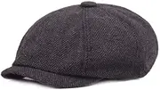 [outret] Men's Newsboy Cap Beret Hat Flat Cap Gatsby Ivy Hats Classic Tweed Irish Vintage Golf Cabbie Driving Hunting Cap Gift