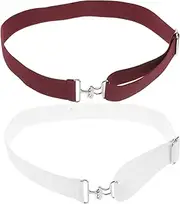 [TOVINANNA] 2pcs Stylish Adjustable Equestrian Waist Belt for Women Elastic Stretchable Riding Accessories with Shark Buckle Comfortable Fit for Horse Riding and Fashion Outfits
