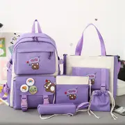 5-piece Girls Backpack Set - Lightweight and Versatile