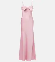 [McQueen] McQueen Silk satin gown AU 6 pink