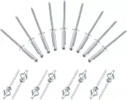 5/32" X 3/4" Trifold Exploding Pop Rivets, Solid Aluminum Tri Grip Rivets Bulb S