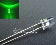 100pcs 5mm 2 Pins Round Green EXTRA BRIGHT LED LAMP Emitting Diode