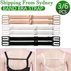 3/6X Lady Nonslip Elastic Adjustable Band Bra Strap Holder Strap Racer Back Clip