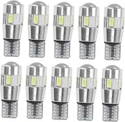 10pcs T10 Car Bulbs Led Lamp 6 Smd White Side Lights Easy Install Universal Fit for Cars Motorbikes