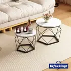 Modern 2 Round Coffee Table Set Sofa Bed Side End Nightstand Tea Cafe Cocktail