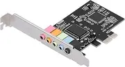 PCI Express Sound Card,PCI-E 5.1 Stereo Adapter Card,CMI8738 Chip 6‑Channel,Support for Windows 7,for Desktop Computer,for Home Theater,Large 3D Games