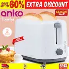 Electric Toaster 2 Slice With Slide Out Crumb Tray New With Free Shipping White