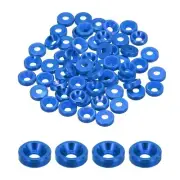 M2 Cone Cup Countersunk Washers,Anodized Aluminum for Screw RC,60PCS(Dark Blue)