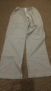 Club Chef Drawstring Checker Trousers Size M and size L