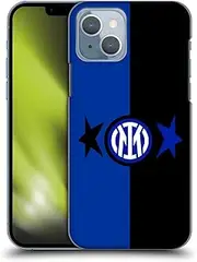 Head Case Designs Officially Licensed Inter Milan Black & Blue IM 2Stars Hard Back Case Compatible with Apple iPhone 14