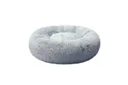 Pawz Round Pet Calming Dog Bed Plush 120CM XXXLarge Grey