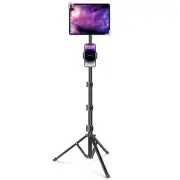 Elitehood iPad Tripod Stand, 65 Inch Height Adjustable Stand Holder with 360 ...