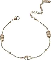 [Asavi Atelier] 18K Gold-Plated CD Bracelet for Women | Sleek & Elegant Designer Chain Bracelet | Minimal Jewelry, Gifting (Silver/Rose Gold/Gold)