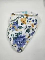 White Floral Dribble Bib