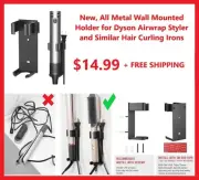 Wall Mount Holder Compatible w/Dyson Airwrap/Airstrait Styler/Storage Organizer