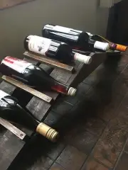 Rustic Pallet Wine Rack made of reclaimed oak pallet boards