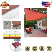 Classic Red 8' x 12' Sunshade Sail - Stylish Protection for Your Outdoor Space