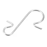 200Pcs Christmas Ornament Hooks S Shaped Hangers 0.6 x 1.2 Inch Silver Finish