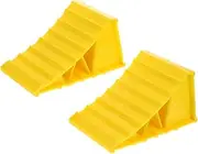 1 Pair Plastic Car Ramp Trailer Wheel Chock Car Heavy Duty Wheel Chock Anti-Skid Stopper Vehicle Wheel Chock Portable Tire Support Pad Chock (20x12x11cm)