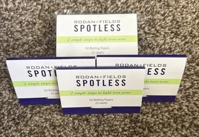 Lot of 8 Rodan + Fields Spotless Oil Blotting Papers 20 Count 160 Sheets
