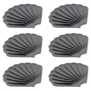 6 silicone soap holders with drain for bathroom kitchen counter soap dish with shell soap dish gray