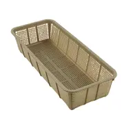 SMARTLINK 6pcs Rectangle Space Saving Plastic Mesh Storage Basket Colander Basket 32.6x13.6x6.4cm