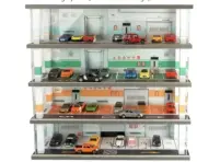 1:64 Scale 4-Tiers Vehicle Model Display Case for Sports Car and Lego Model C...