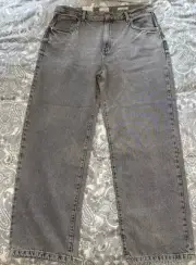 Cotton On Ladies Jeans Size 16 34 Loose Straight High Rise Black