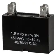 1.5 uF MFD x 450V Mini Split Capacitor Start-Up and/or Run - 4 Terminal 50/60HZ