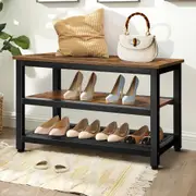 ALFORDSON Shoe Bench Storage Rack Industrial 3 Shelves