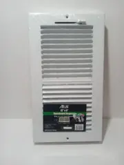12 x 6-Inch White Baseboard Register