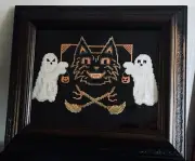 Halloween Cross-Stitch Framed Art