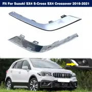 Pair Fog Light Lamp Chrome Trim Cover For Suzuki SX4 S-Cross SX4 Crossover 16-21