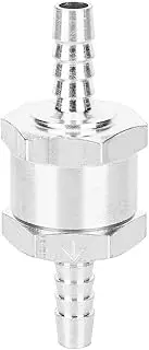 Aluminium Fuel Non Return Check Valve One Way Petrol 6MM Prevents Backflow, Ideal for Carburetors and Low Pressure Fuel Systems