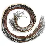 24 Inch Necklace Cord with Clasps for Necklace Beading Jewerly Making, 50 Pcs