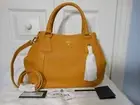 NWT Prada Vitello Daino MD Leather Satchel Crossbody Shoulder Bag Tote, Orange