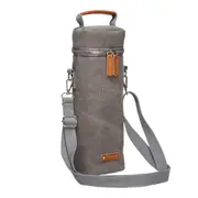 Tempa Kayce Adjustable Insulated 33cm Single Wine Bag Cotton Storage Slate Grey