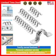 Reinforced 2-Hole Pipe Clamp for 1-Inch EMT Conduits - Zinc-Coated Silver