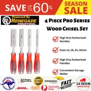 Renegade Industrial 4 Piece Pro Series Wood Chisel Set