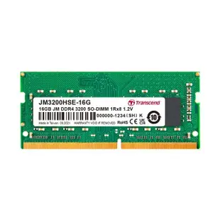 【Transcend 創見】JetRam DDR4 3200 16GB 筆記型記憶體(JM3200HSE-16G)