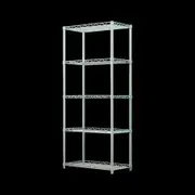 5 Tier Silver Metal Storage Rack Shelving Wire Shelf