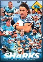 LAMINATED CRONULLA SHARKS 2023 TEAM POSTER, NRL RUGBY,CHEAPEST